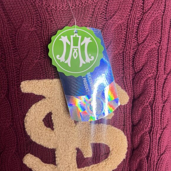 NWT Alma Mater FSU Letterman Cable Knit Sweater Dress size 3T - Picture 6 of 7